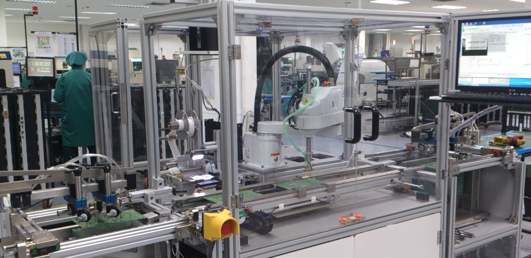 Labeling Machine by PLC with Robot Arm